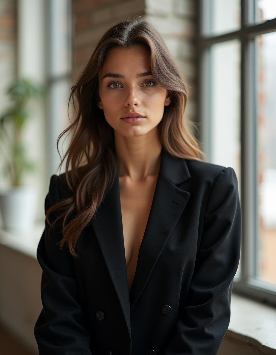 Théa Paris — wool blazer worn, lifestyle